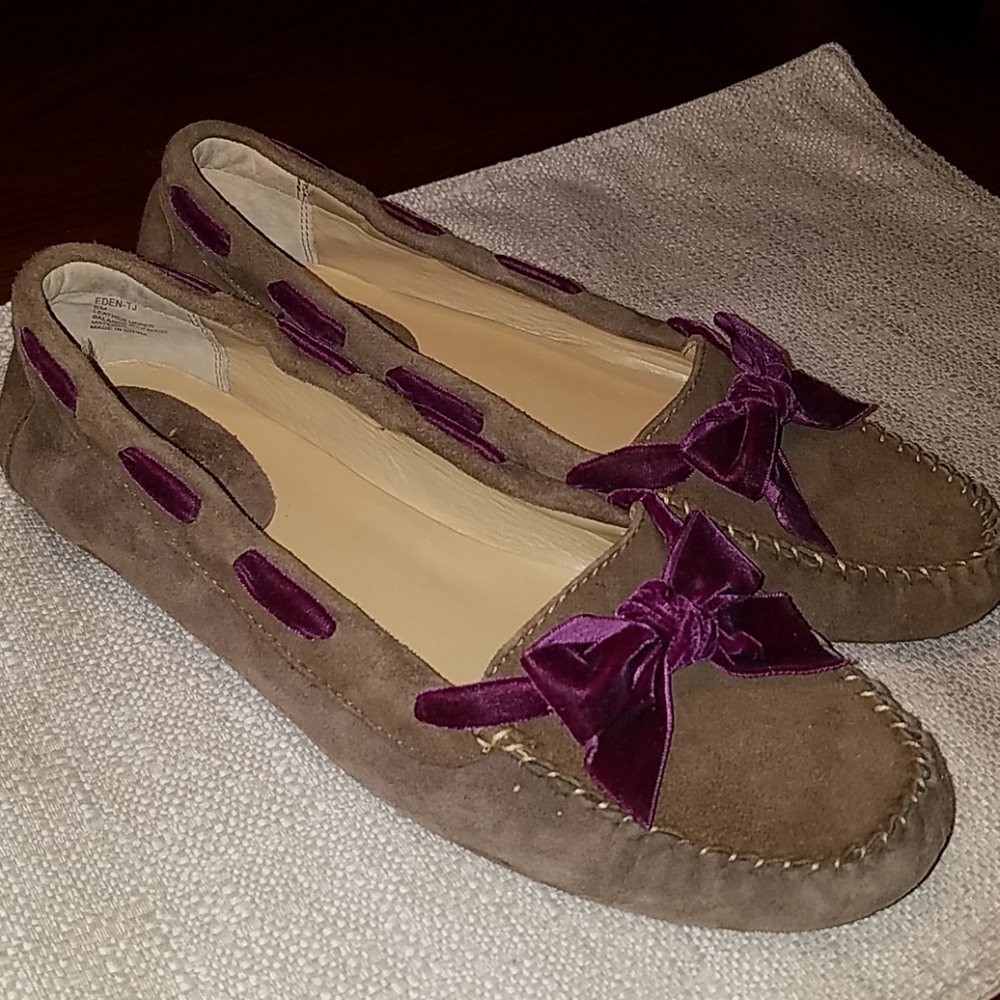 ME TOO Velvet Bow Suede Loafer